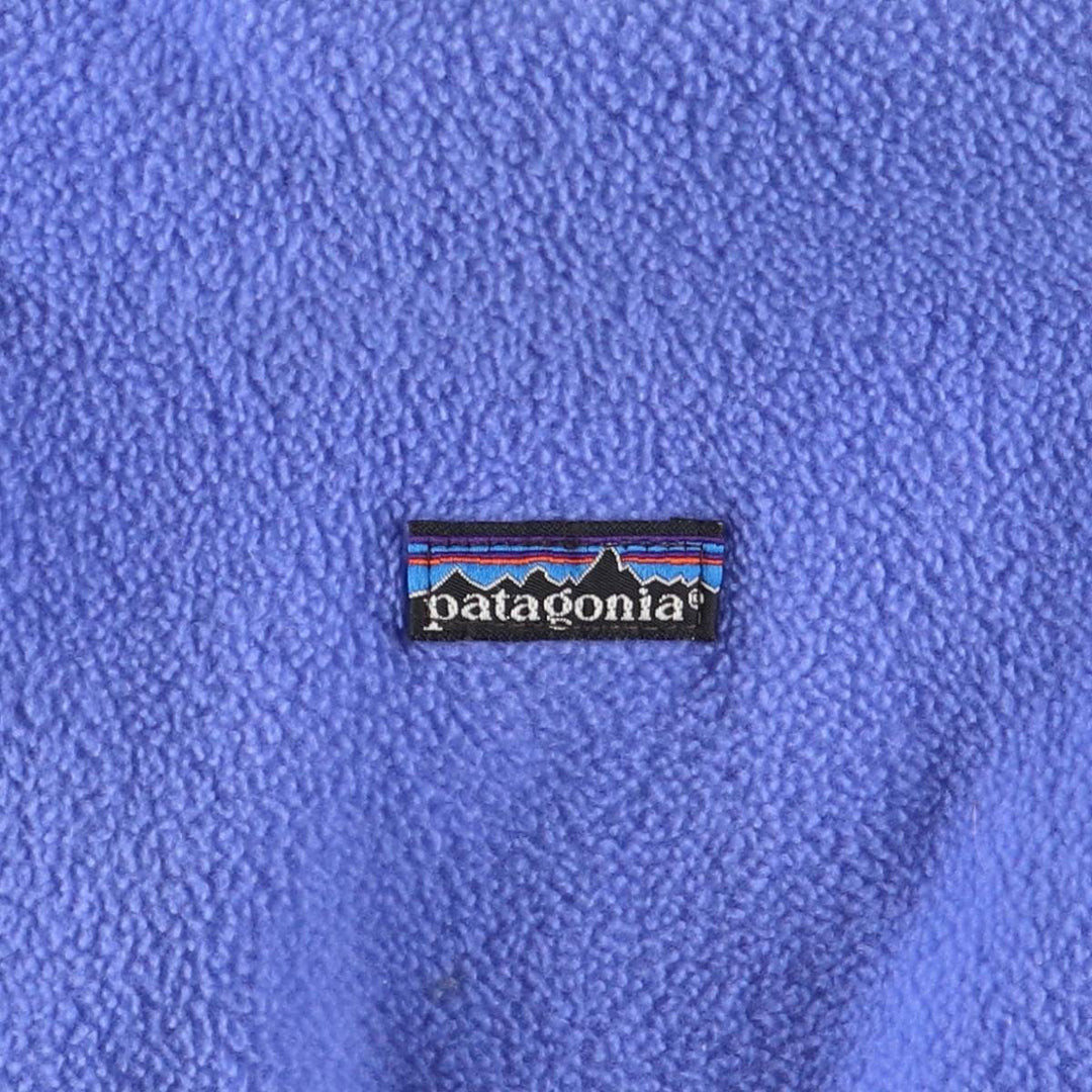1980'S Patagonia Triangle Tag 25019 Fleece Jacket, Made in USA, Women's Size Medium, Vintage polyester Purple type blue-purple Vintage Second Hand
