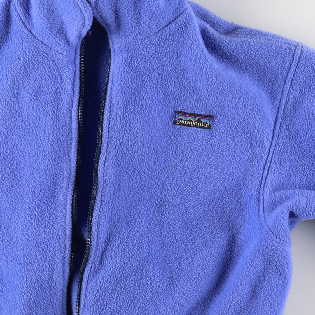1980'S Patagonia Triangle Tag 25019 Fleece Jacket, Made in USA, Women's Size Medium, Vintage polyester Purple type blue-purple Vintage Second Hand