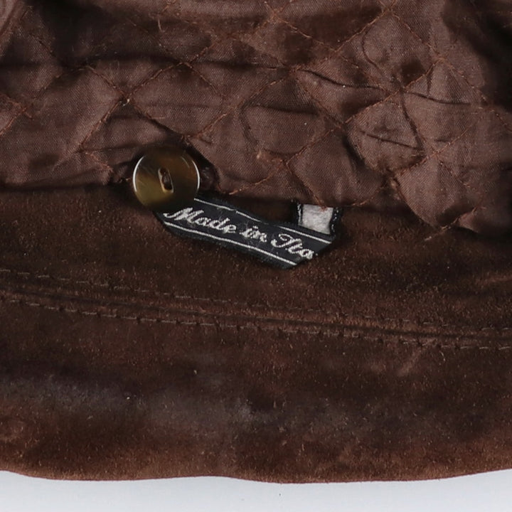 VERA PELLE swing-top suede leather sports jacket, made in Italy, men's size XL, vintage unclear brown type Vintage Second Hand