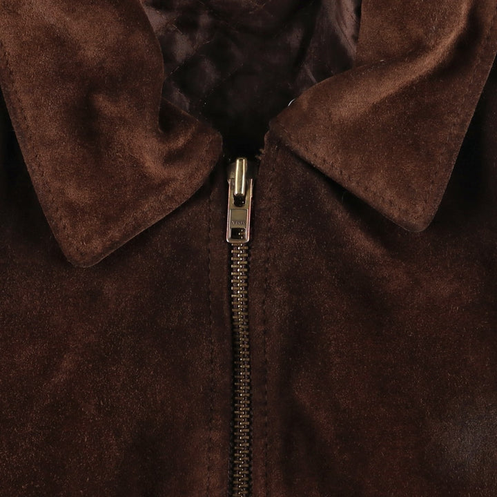 VERA PELLE swing-top suede leather sports jacket, made in Italy, men's size XL, vintage unclear brown type Vintage Second Hand