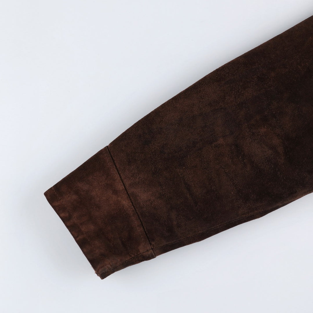 VERA PELLE swing-top suede leather sports jacket, made in Italy, men's size XL, vintage unclear brown type Vintage Second Hand