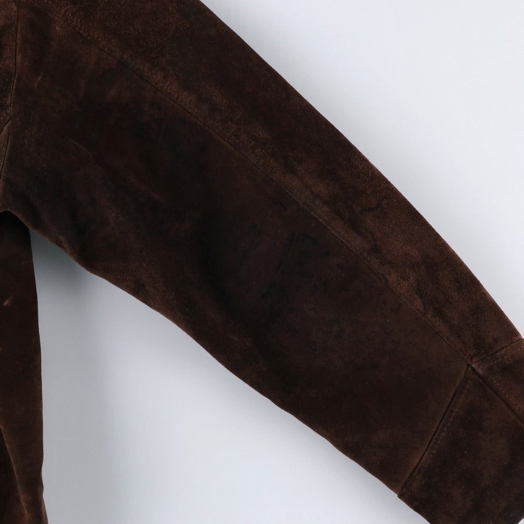 VERA PELLE swing-top suede leather sports jacket, made in Italy, men's size XL, vintage unclear brown type Vintage Second Hand