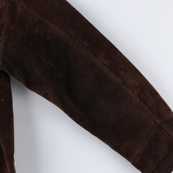 VERA PELLE swing-top suede leather sports jacket, made in Italy, men's size XL, vintage unclear brown type Vintage Second Hand