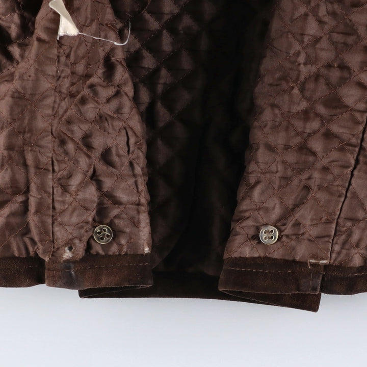 VERA PELLE swing-top suede leather sports jacket, made in Italy, men's size XL, vintage unclear brown type Vintage Second Hand