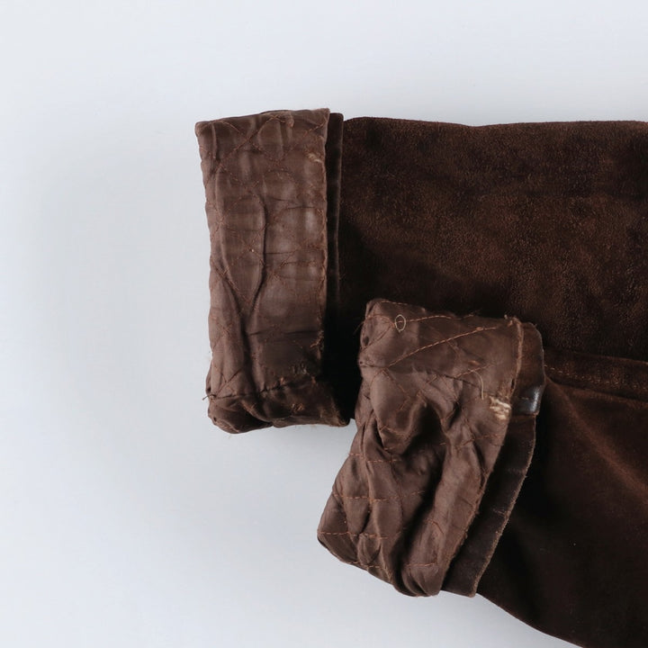 VERA PELLE swing-top suede leather sports jacket, made in Italy, men's size XL, vintage unclear brown type Vintage Second Hand