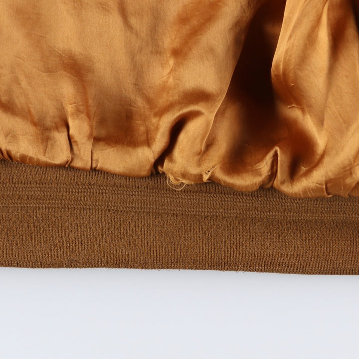 conbipel Harrington Jacket-style Suede Leather Sports Jacket, Men's Size L, Vintage Genuine Leather Suede Leather brown type Vintage Second Hand