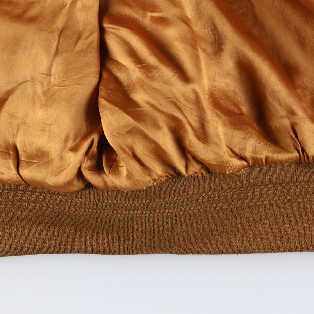 conbipel Harrington Jacket-style Suede Leather Sports Jacket, Men's Size L, Vintage Genuine Leather Suede Leather brown type Vintage Second Hand