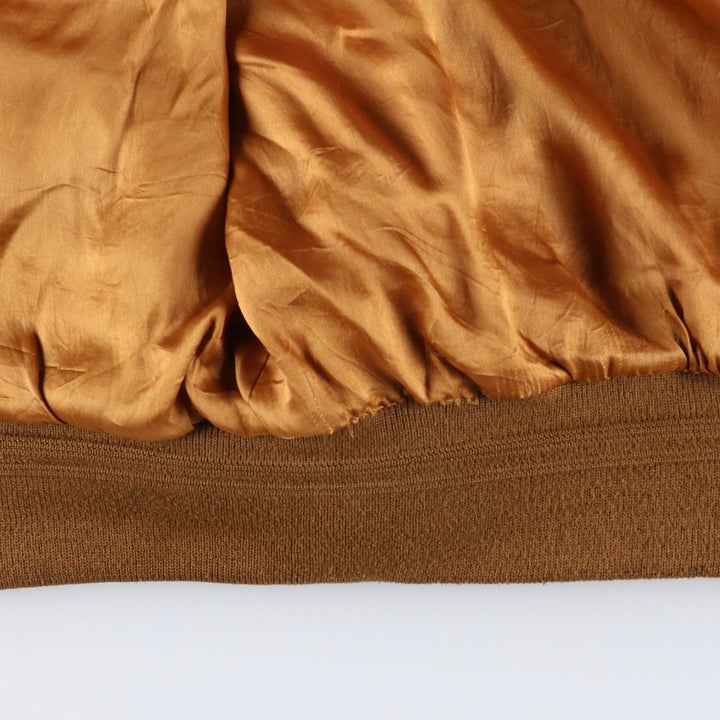 conbipel Harrington Jacket-style Suede Leather Sports Jacket, Men's Size L, Vintage Genuine Leather Suede Leather brown type Vintage Second Hand