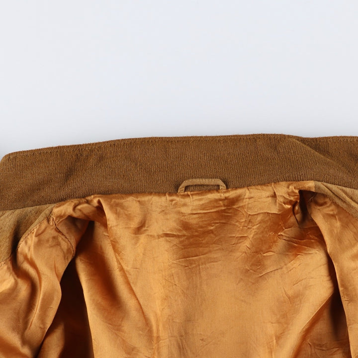 conbipel Harrington Jacket-style Suede Leather Sports Jacket, Men's Size L, Vintage Genuine Leather Suede Leather brown type Vintage Second Hand