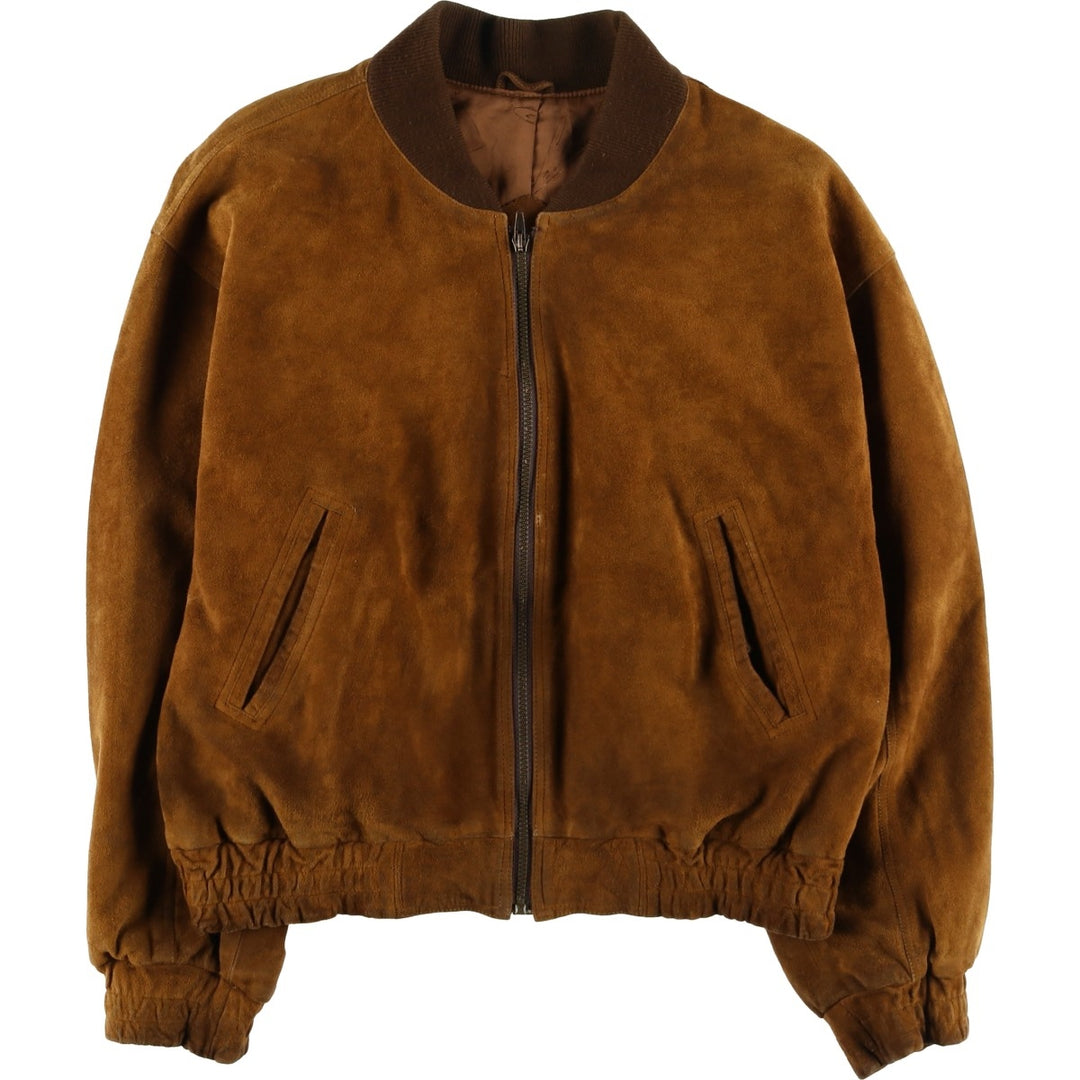 Vintage Leonardo Riva suede leather jacket, size M, men's size M Genuine Leather Suede Leather brown type Vintage Second Hand