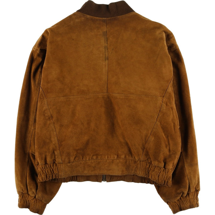 Vintage Leonardo Riva suede leather jacket, size M, men's size M Genuine Leather Suede Leather brown type Vintage Second Hand