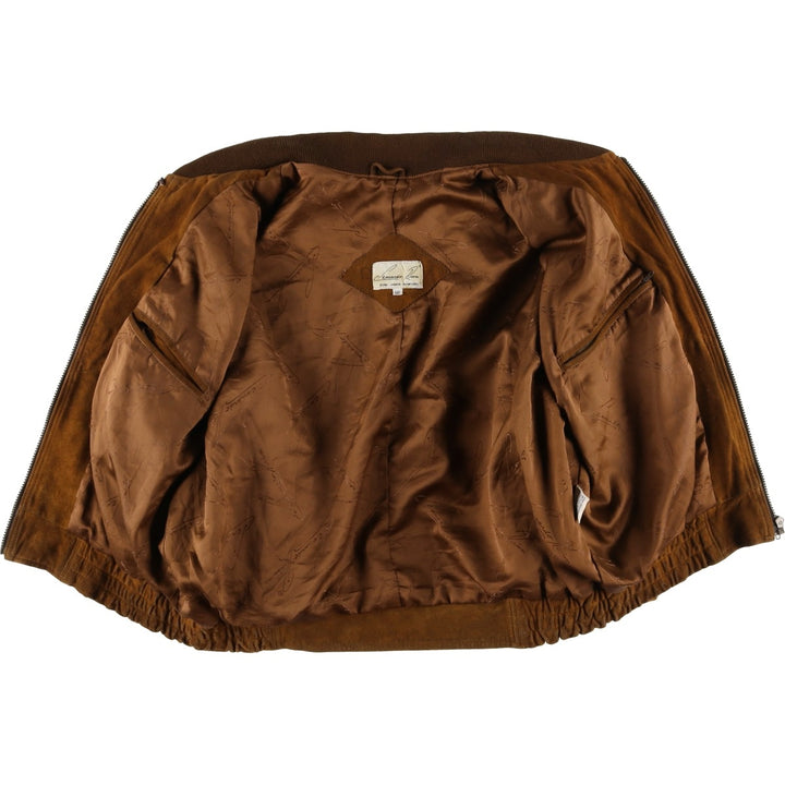 Vintage Leonardo Riva suede leather jacket, size M, men's size M Genuine Leather Suede Leather brown type Vintage Second Hand