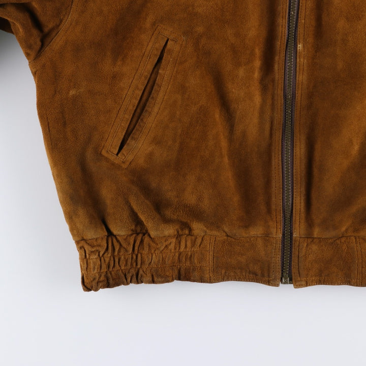 Vintage Leonardo Riva suede leather jacket, size M, men's size M Genuine Leather Suede Leather brown type Vintage Second Hand
