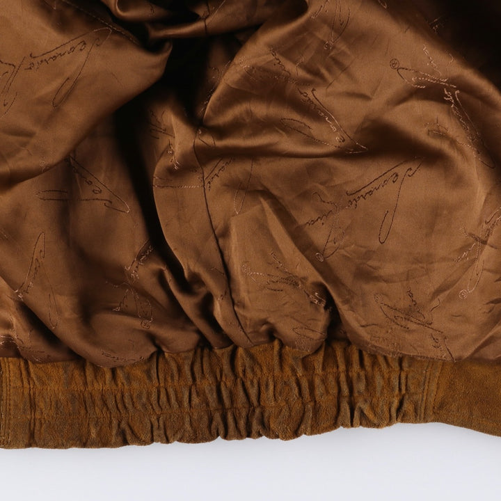 Vintage Leonardo Riva suede leather jacket, size M, men's size M Genuine Leather Suede Leather brown type Vintage Second Hand