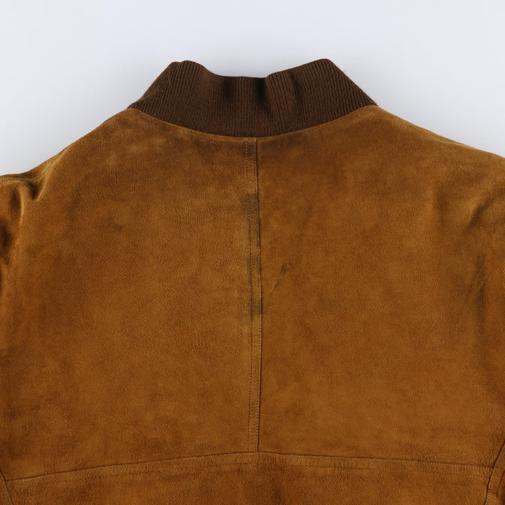 Vintage Leonardo Riva suede leather jacket, size M, men's size M Genuine Leather Suede Leather brown type Vintage Second Hand