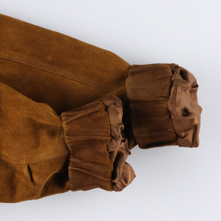 Vintage Leonardo Riva suede leather jacket, size M, men's size M Genuine Leather Suede Leather brown type Vintage Second Hand
