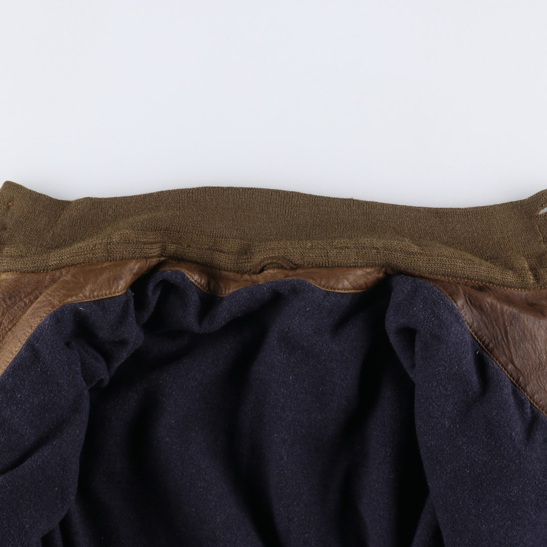 Vintage HARVEY LOGAN Balster Jacket, suede leather blouson, made in Italy, men's size M unclear brown type Vintage Second Hand