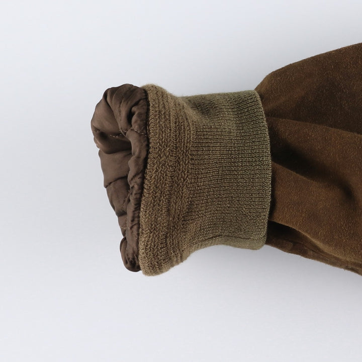 Vintage HARVEY LOGAN Balster Jacket, suede leather blouson, made in Italy, men's size M unclear brown type Vintage Second Hand