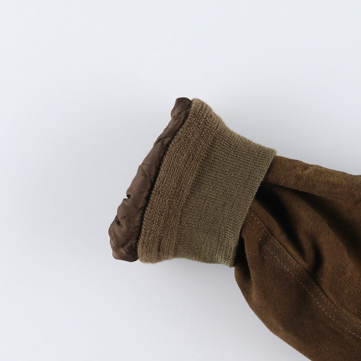 Vintage HARVEY LOGAN Balster Jacket, suede leather blouson, made in Italy, men's size M unclear brown type Vintage Second Hand