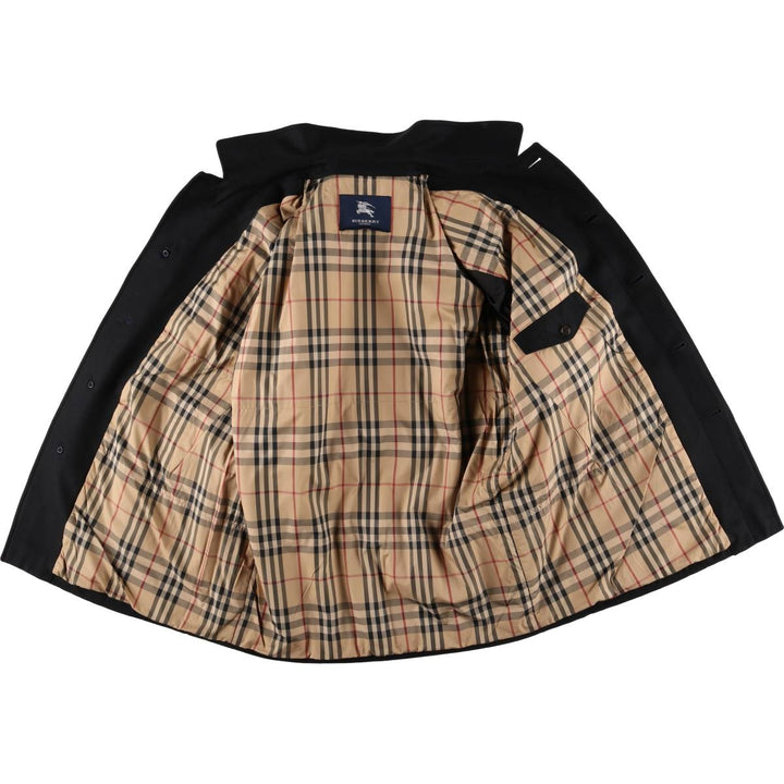 Burberry's wool half coat, men's size XL wool black type Vintage Second Hand