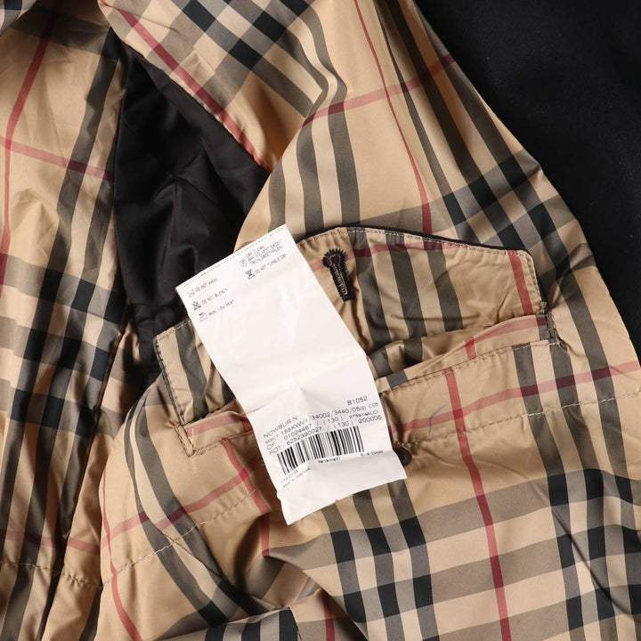 Burberry's wool half coat, men's size XL wool black type Vintage Second Hand