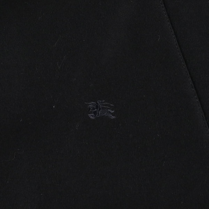 Burberry's wool half coat, men's size XL wool black type Vintage Second Hand