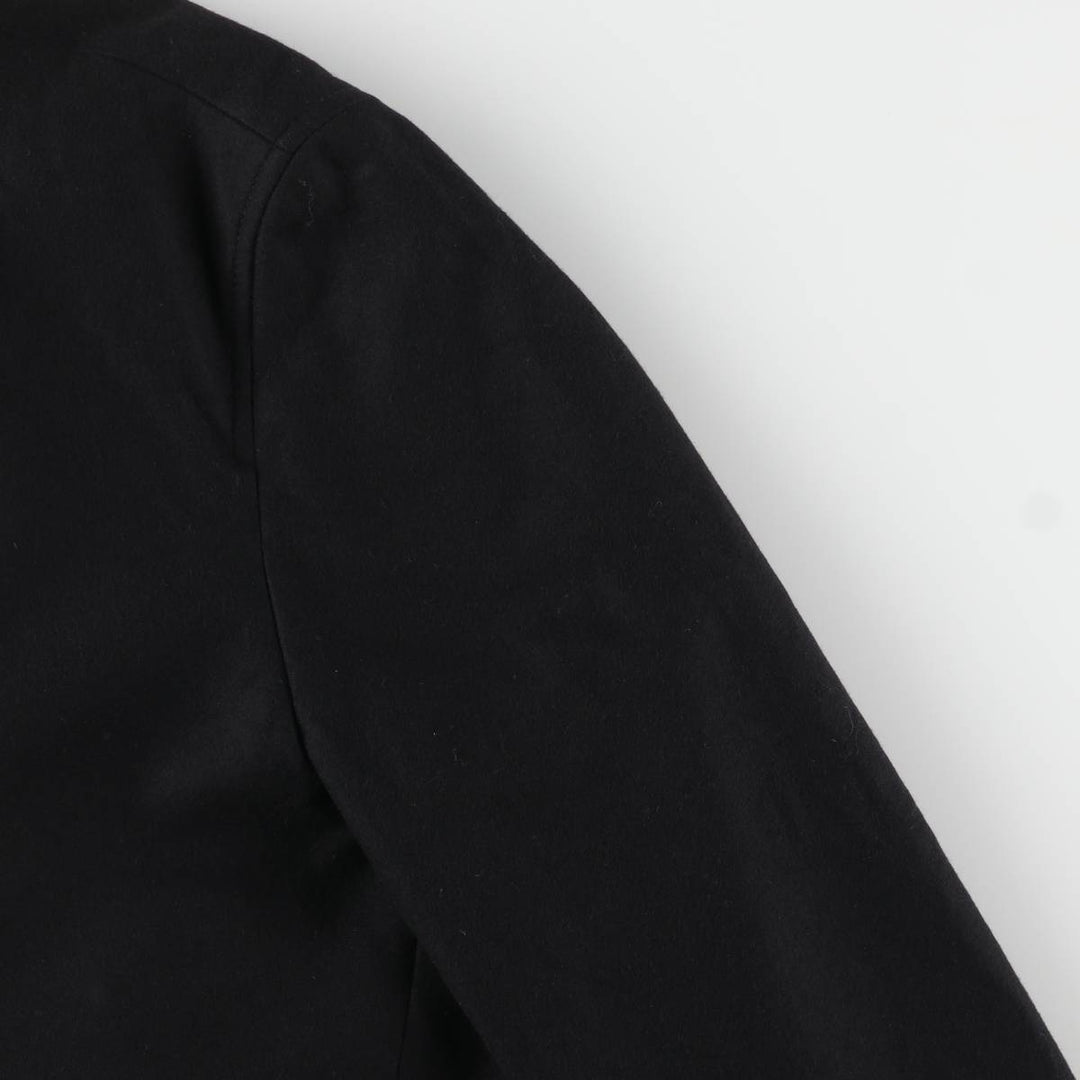 Burberry's wool half coat, men's size XL wool black type Vintage Second Hand