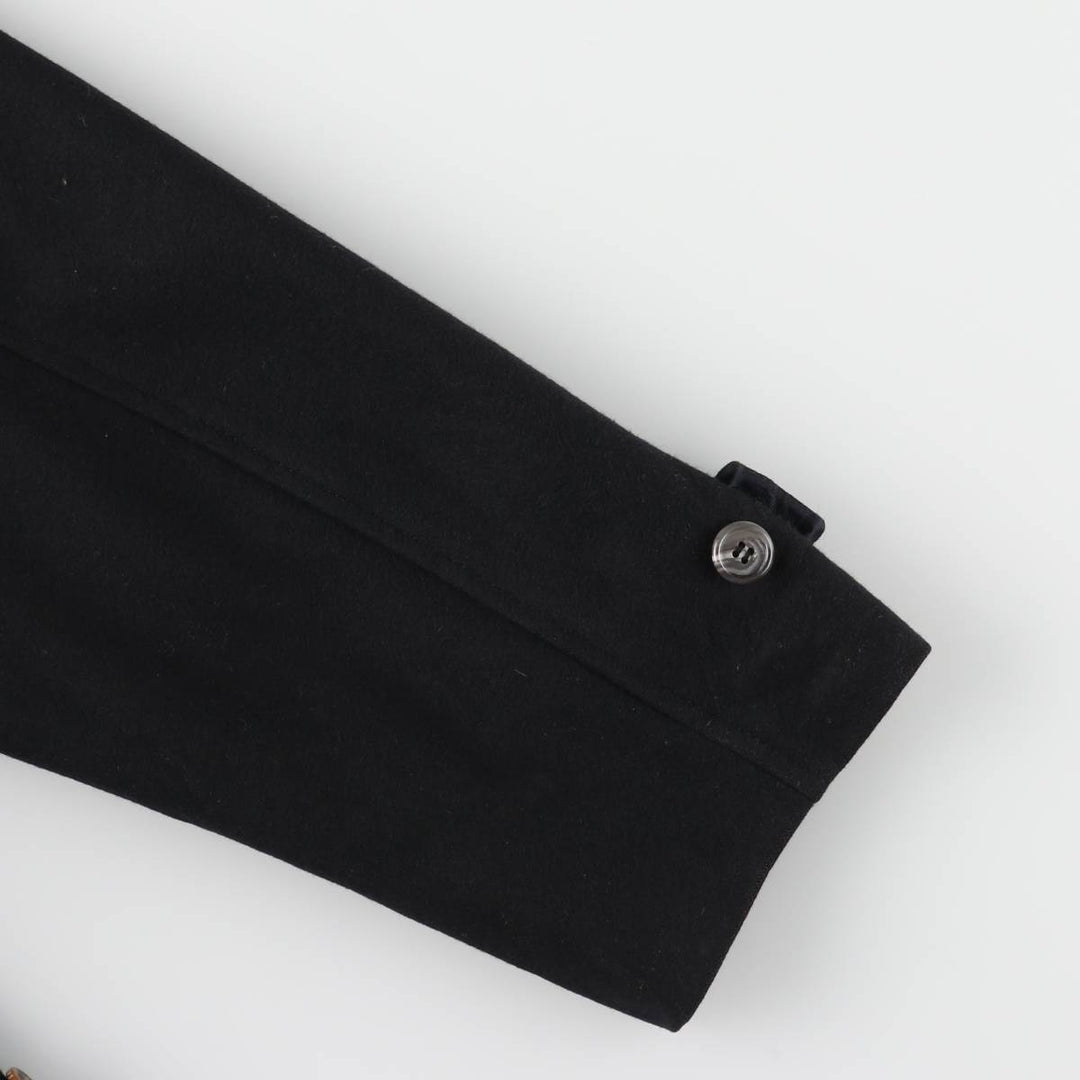 Burberry's wool half coat, men's size XL wool black type Vintage Second Hand