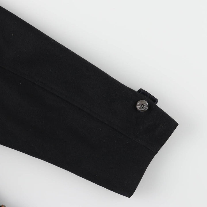 Burberry's wool half coat, men's size XL wool black type Vintage Second Hand