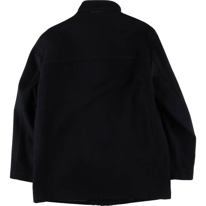 Burberry's wool half coat, made in Spain, size L wool navy blue type Vintage Second Hand
