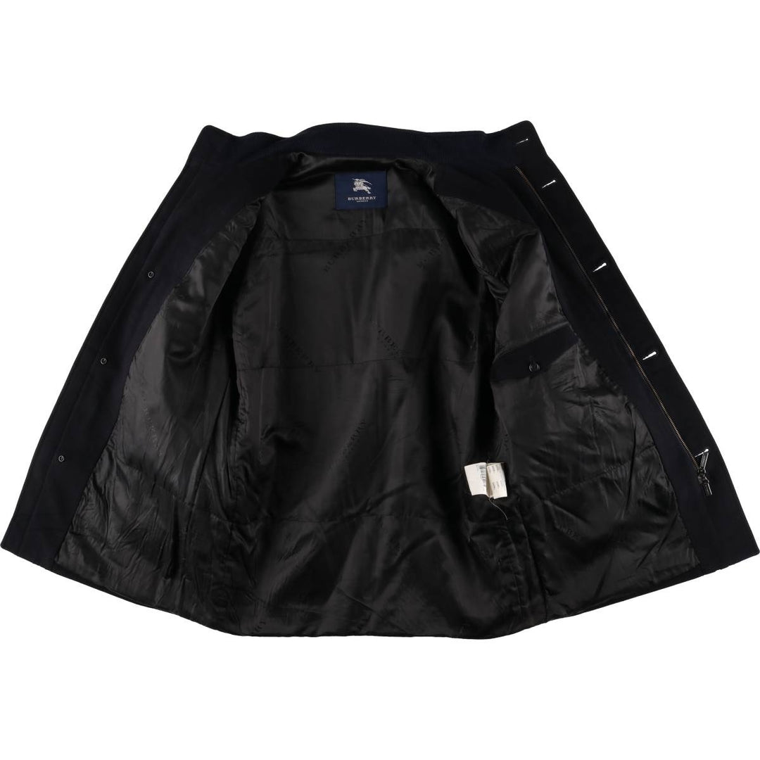 Burberry's wool half coat, made in Spain, size L wool navy blue type Vintage Second Hand