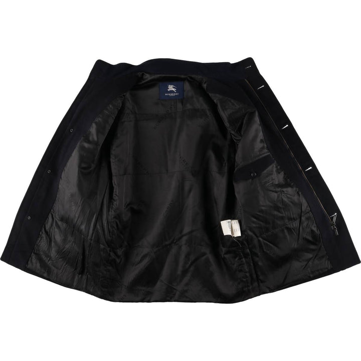 Burberry's wool half coat, made in Spain, size L wool navy blue type Vintage Second Hand