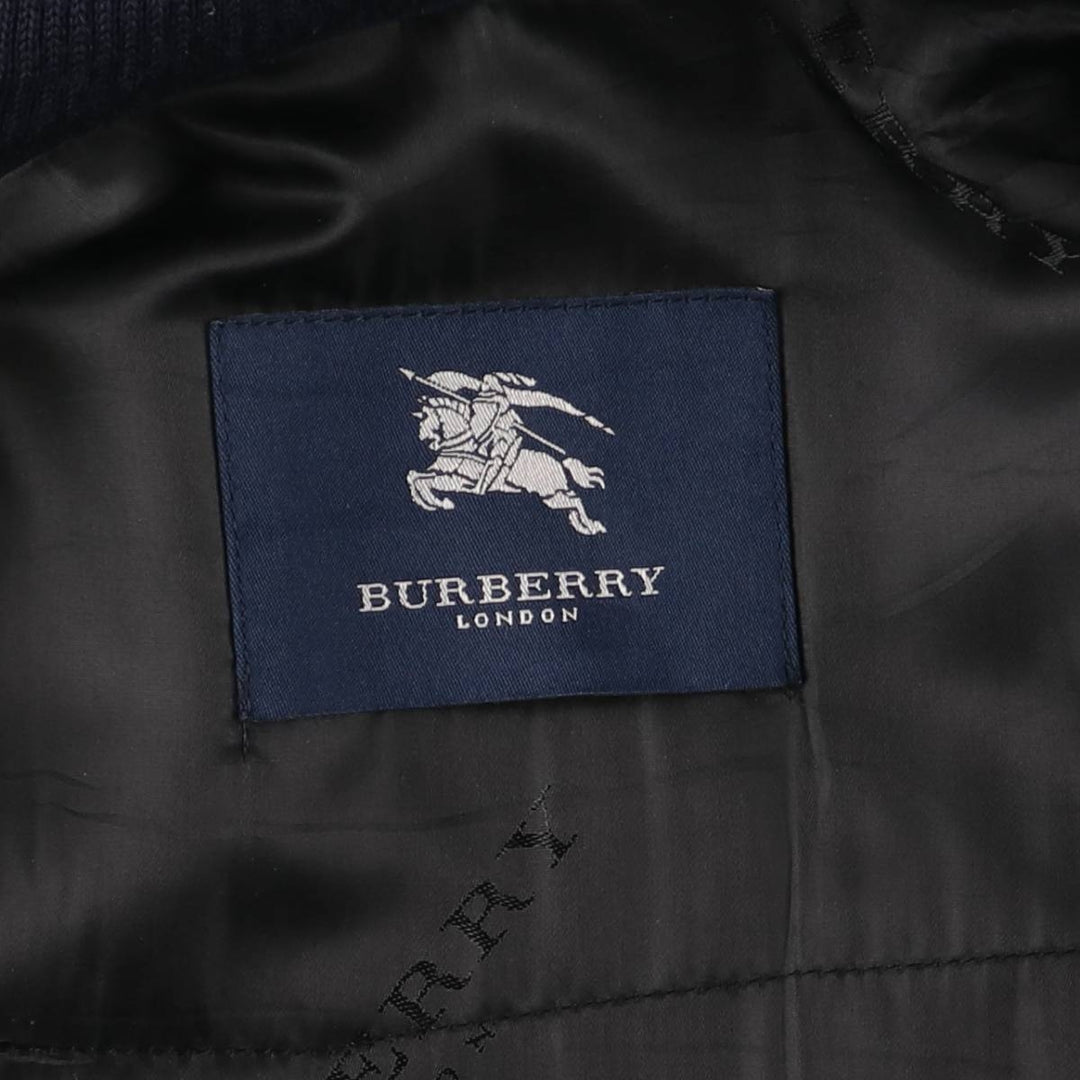 Burberry's wool half coat, made in Spain, size L wool navy blue type Vintage Second Hand