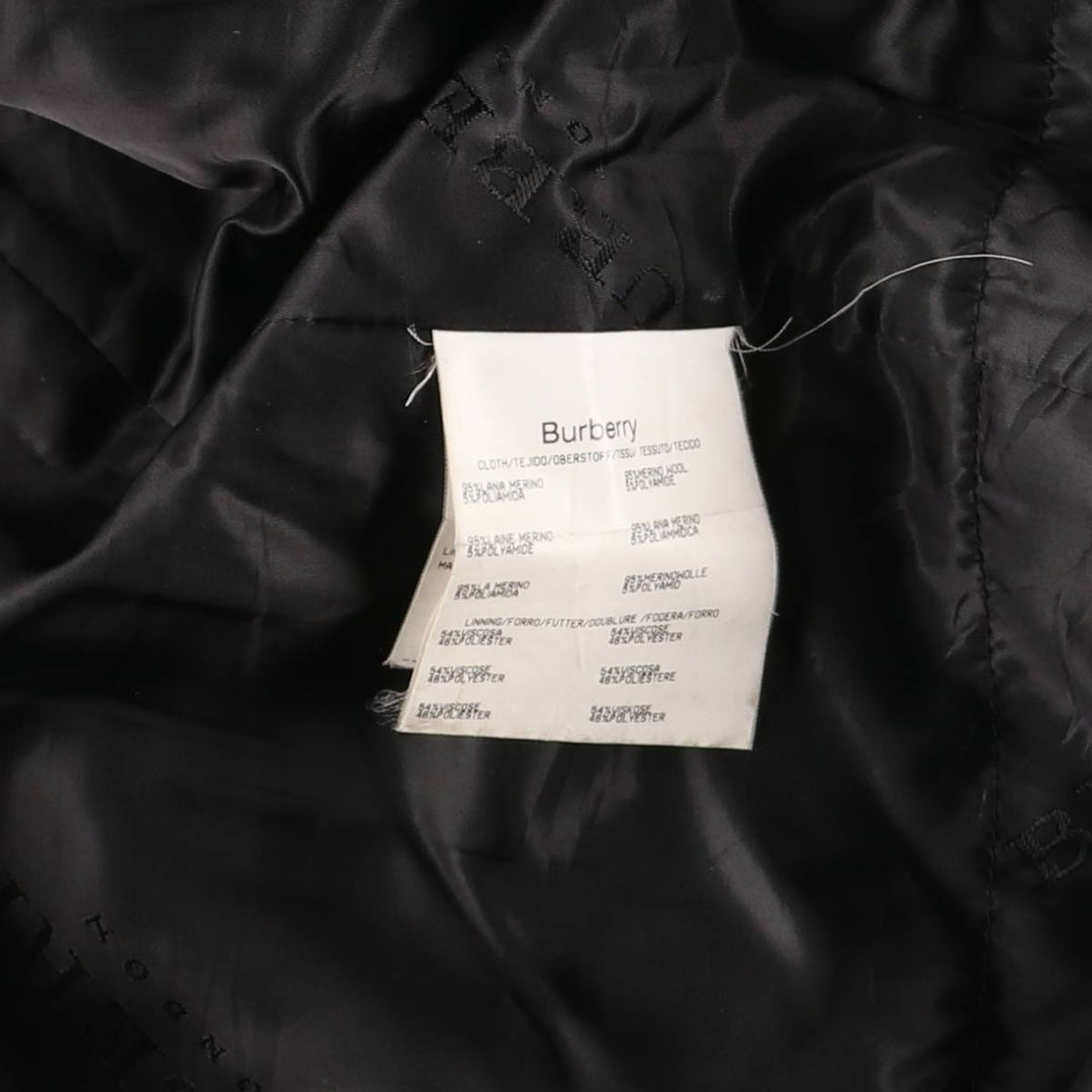 Burberry's wool half coat, made in Spain, size L wool navy blue type Vintage Second Hand