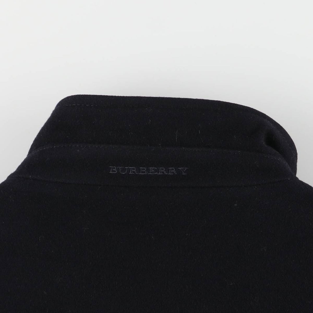 Burberry's wool half coat, made in Spain, size L wool navy blue type Vintage Second Hand
