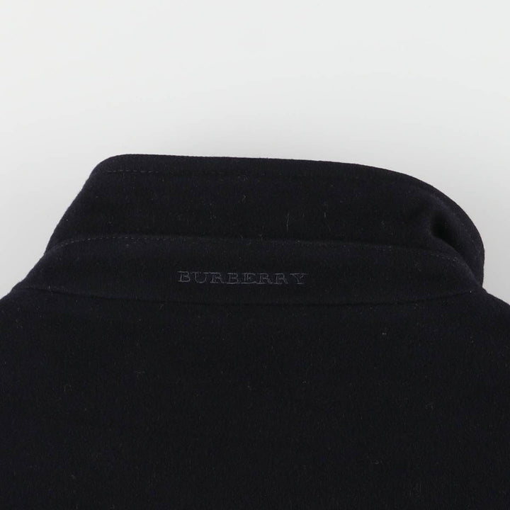 Burberry's wool half coat, made in Spain, size L wool navy blue type Vintage Second Hand