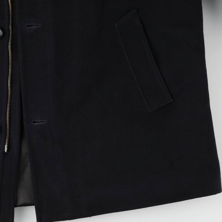 Burberry's wool half coat, made in Spain, size L wool navy blue type Vintage Second Hand