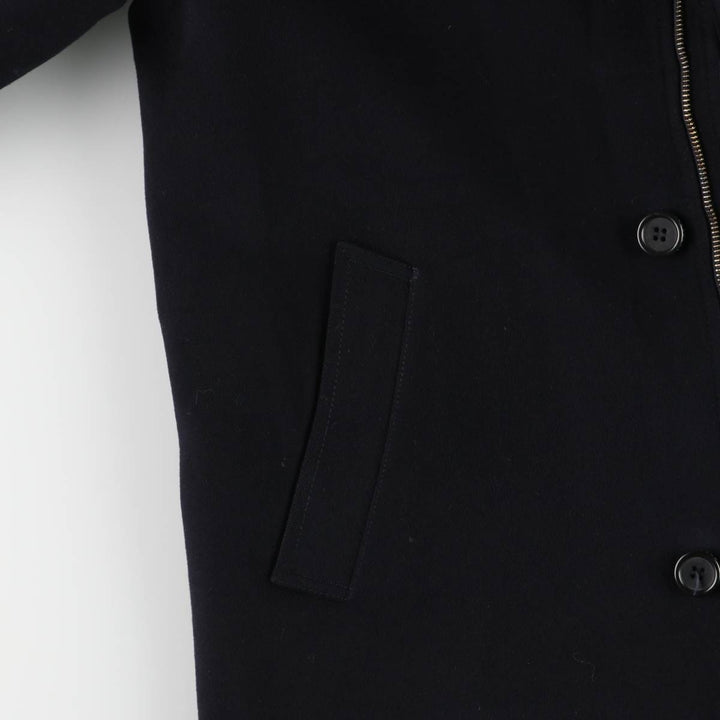 Burberry's wool half coat, made in Spain, size L wool navy blue type Vintage Second Hand