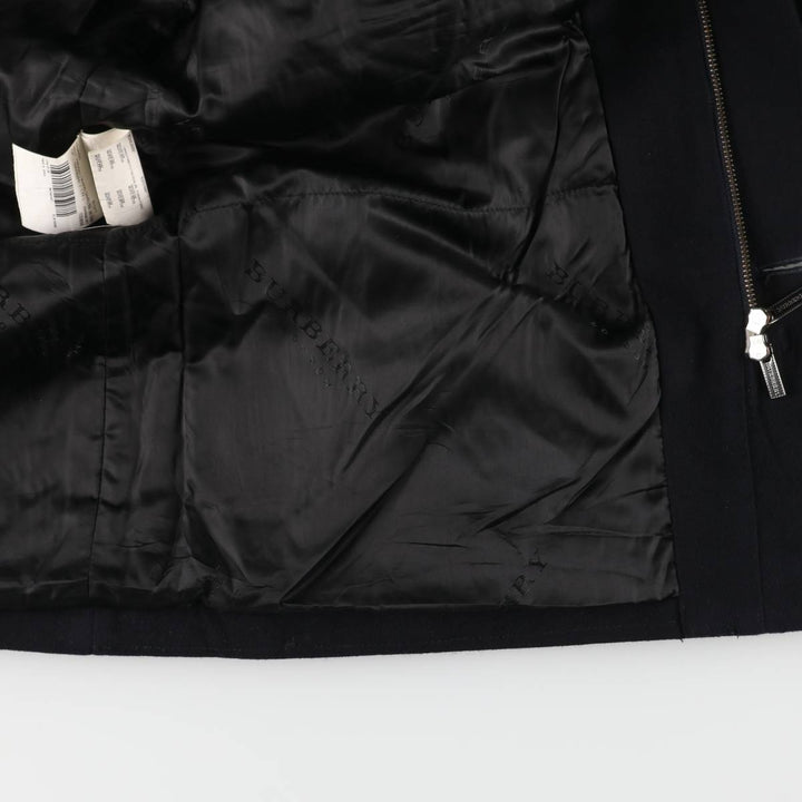 Burberry's wool half coat, made in Spain, size L wool navy blue type Vintage Second Hand