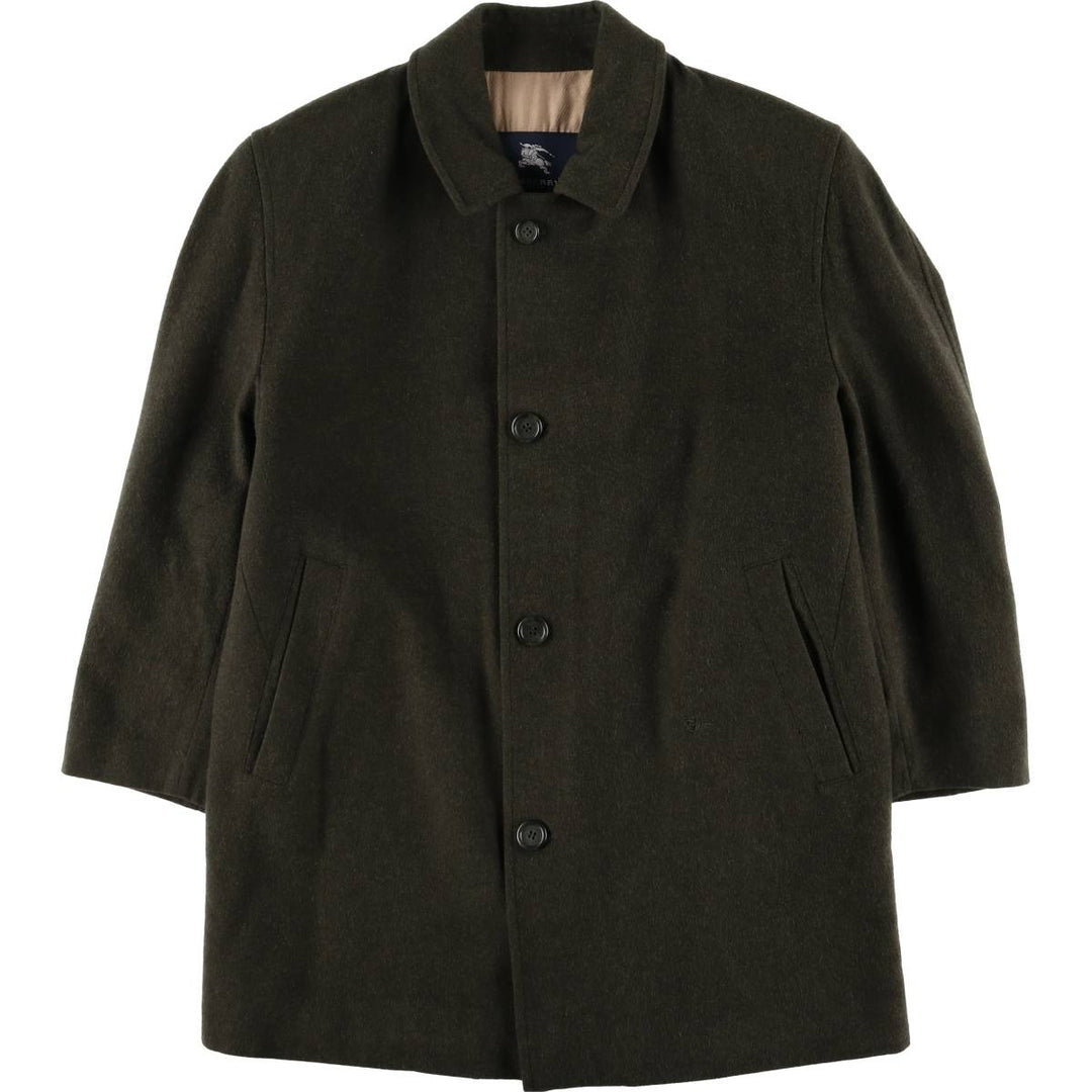 Burberry's BURBERRY LONDON wool half coat, men's size L wool Green type dark green Vintage Second Hand