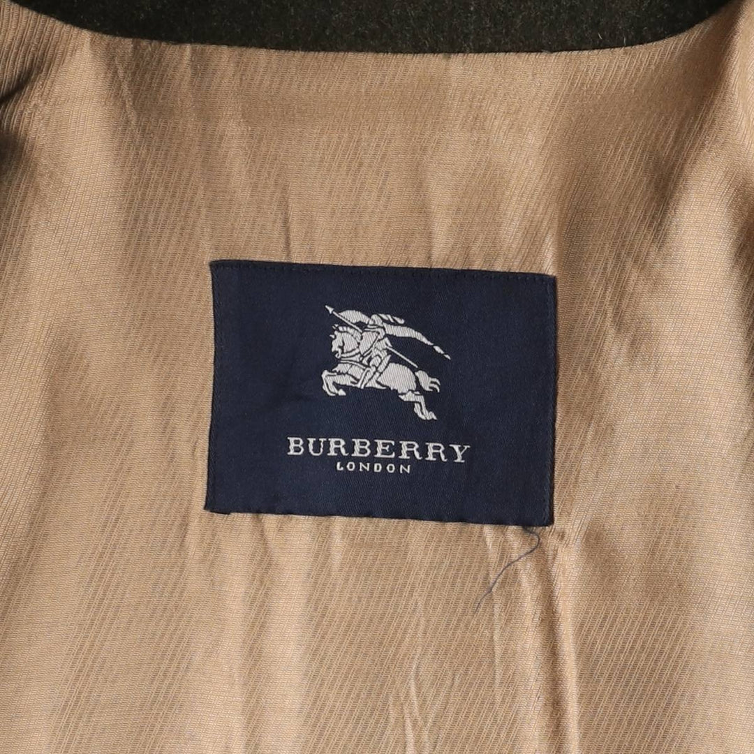 Burberry's BURBERRY LONDON wool half coat, men's size L wool Green type dark green Vintage Second Hand