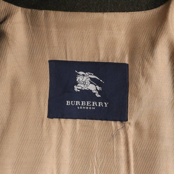 Burberry's BURBERRY LONDON wool half coat, men's size L wool Green type dark green Vintage Second Hand