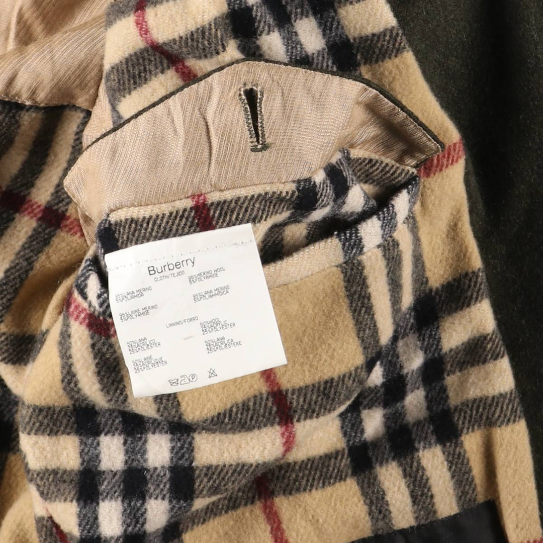 Burberry's BURBERRY LONDON wool half coat, men's size L wool Green type dark green Vintage Second Hand