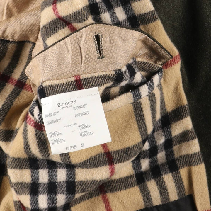 Burberry's BURBERRY LONDON wool half coat, men's size L wool Green type dark green Vintage Second Hand