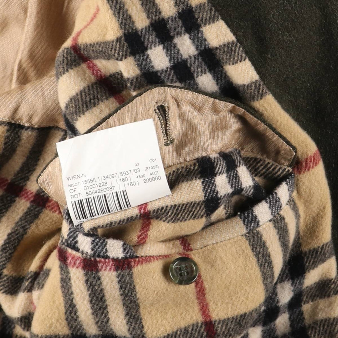 Burberry's BURBERRY LONDON wool half coat, men's size L wool Green type dark green Vintage Second Hand
