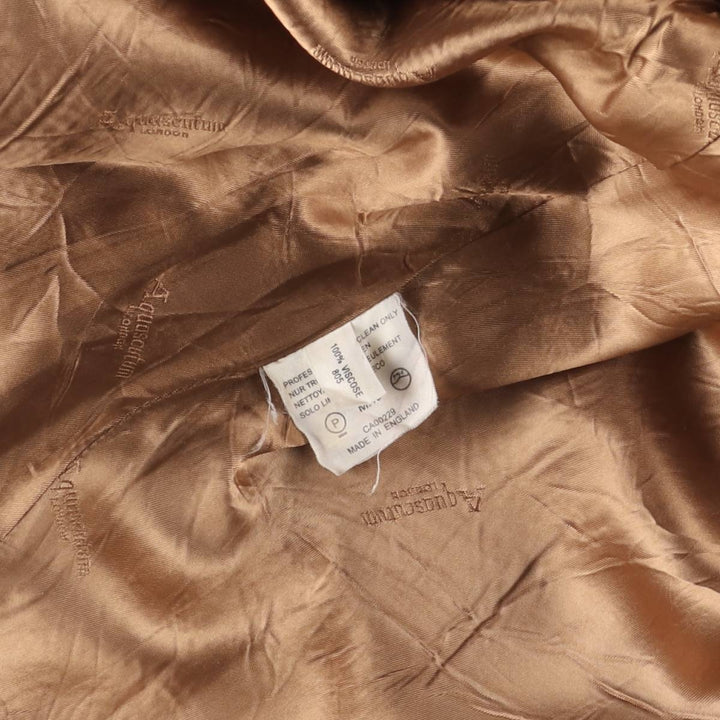 Aquascutum wool long coat, made in the UK, men's size XL Lamb wool beige type brown Vintage Second Hand