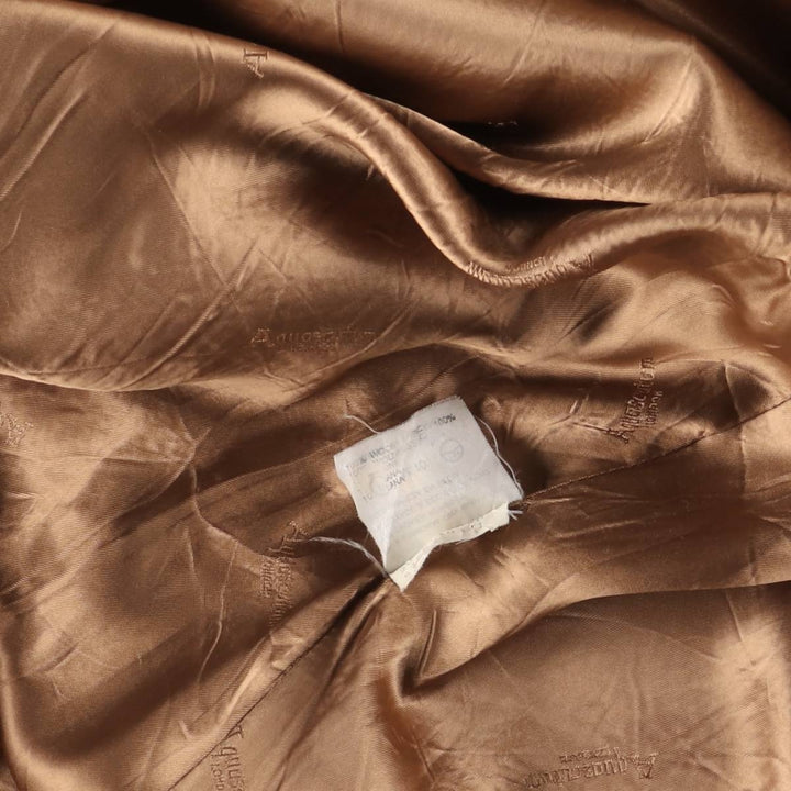 Aquascutum wool long coat, made in the UK, men's size XL Lamb wool beige type brown Vintage Second Hand