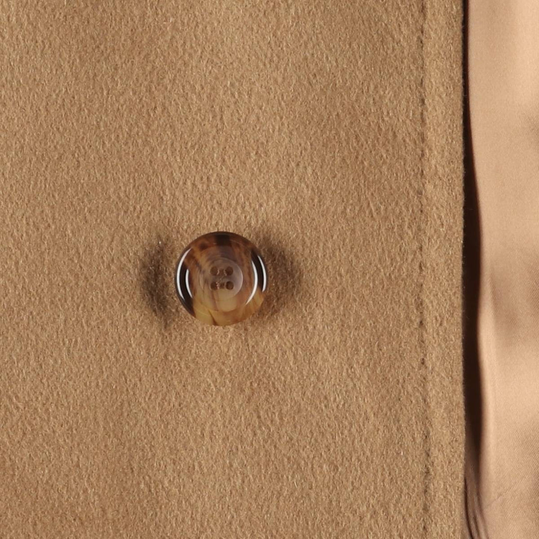 Aquascutum wool long coat, made in the UK, men's size XL Lamb wool beige type brown Vintage Second Hand