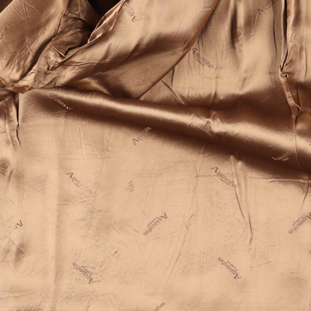 Aquascutum wool long coat, made in the UK, men's size XL Lamb wool beige type brown Vintage Second Hand