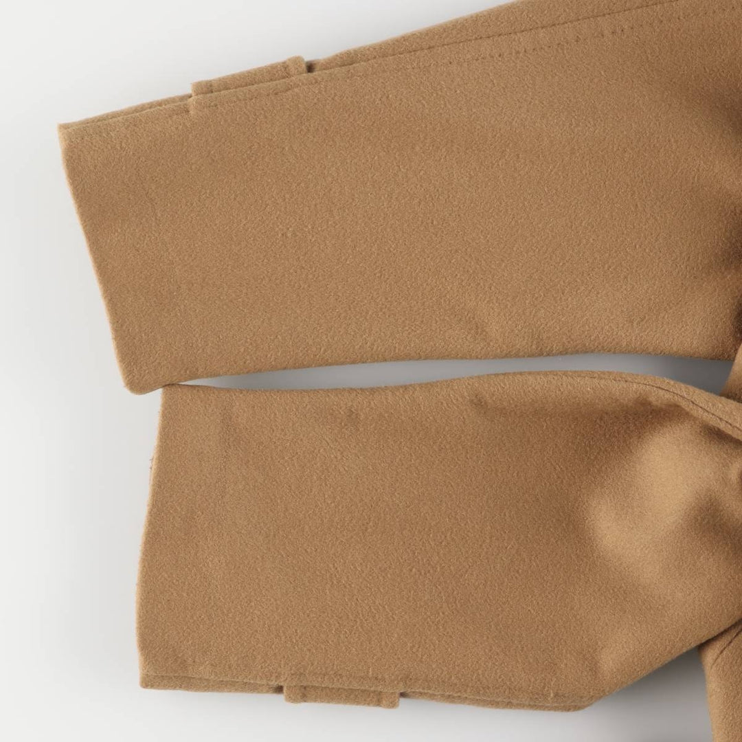 Aquascutum wool long coat, made in the UK, men's size XL Lamb wool beige type brown Vintage Second Hand